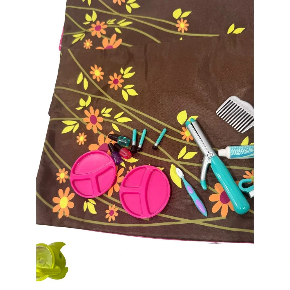 Our Generation Doll Camping Accessories Sleeping Bag Lantern Binoculars Lot